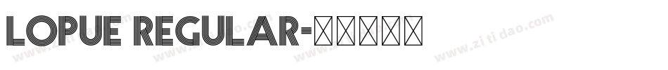 lopue Regular字体转换